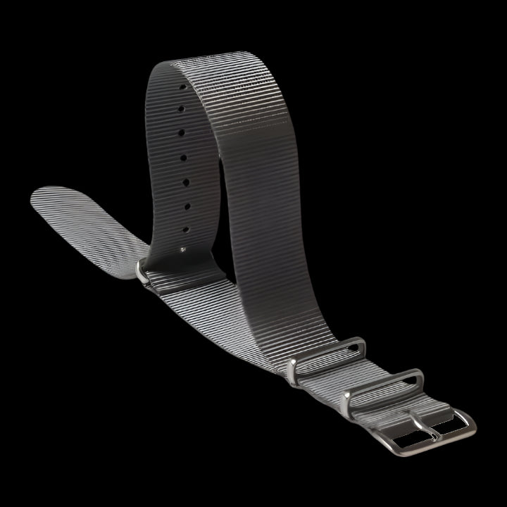 22mm Admiralty Grey NATO Military Watch Strap in Ballistic Nylon with Stainless Steel Fasteners