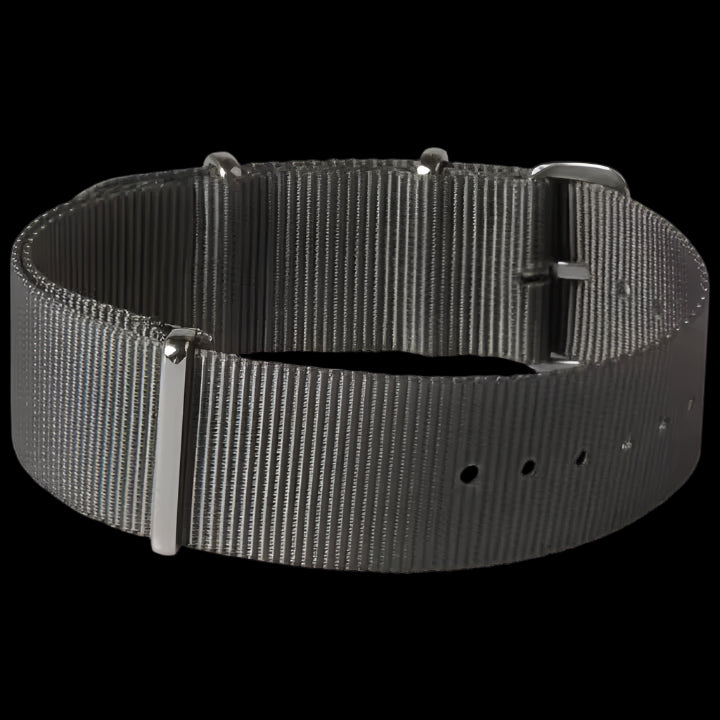 22mm Admiralty Grey NATO Military Watch Strap in Ballistic Nylon with Stainless Steel Fasteners