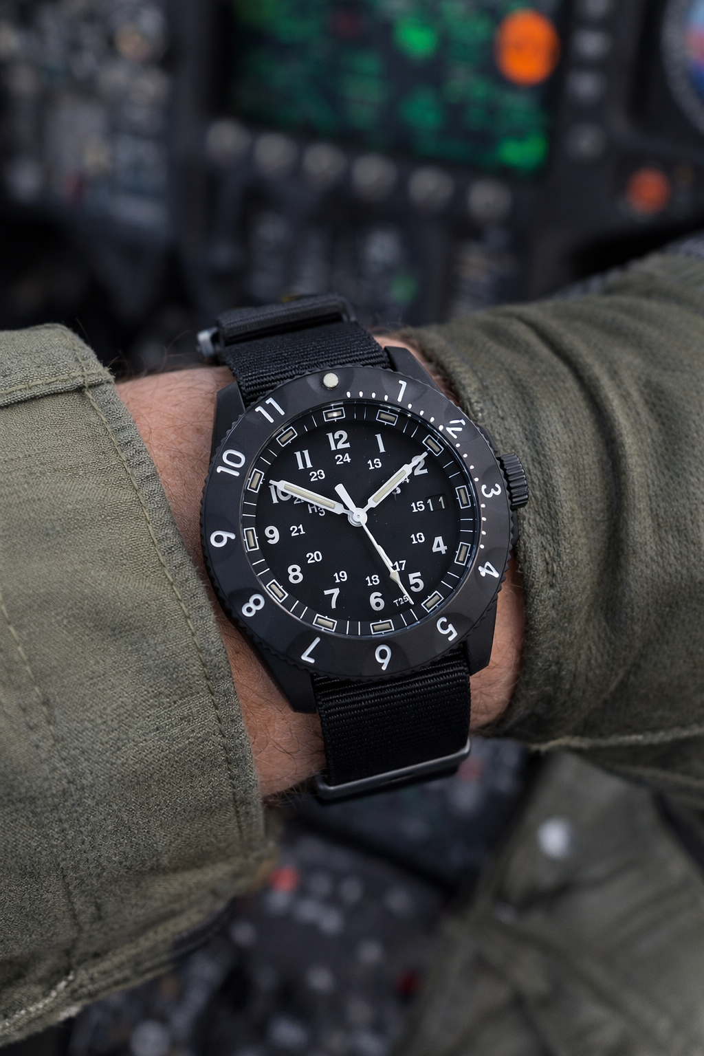 MWC P656 300m Water Resistant PVD Tactical Series Watch with GTLS Tritium, Sapphire Crystal and a 24 Jewel Automatic Movement