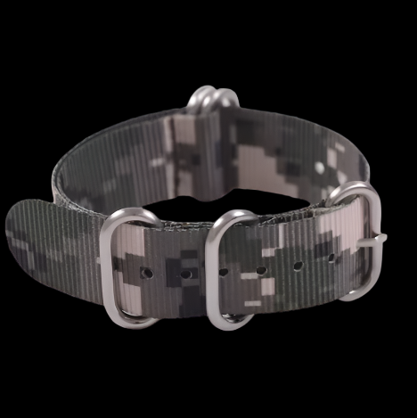 18mm US ACU Zulu Digital Camo Desert NATO Military Watch Strap