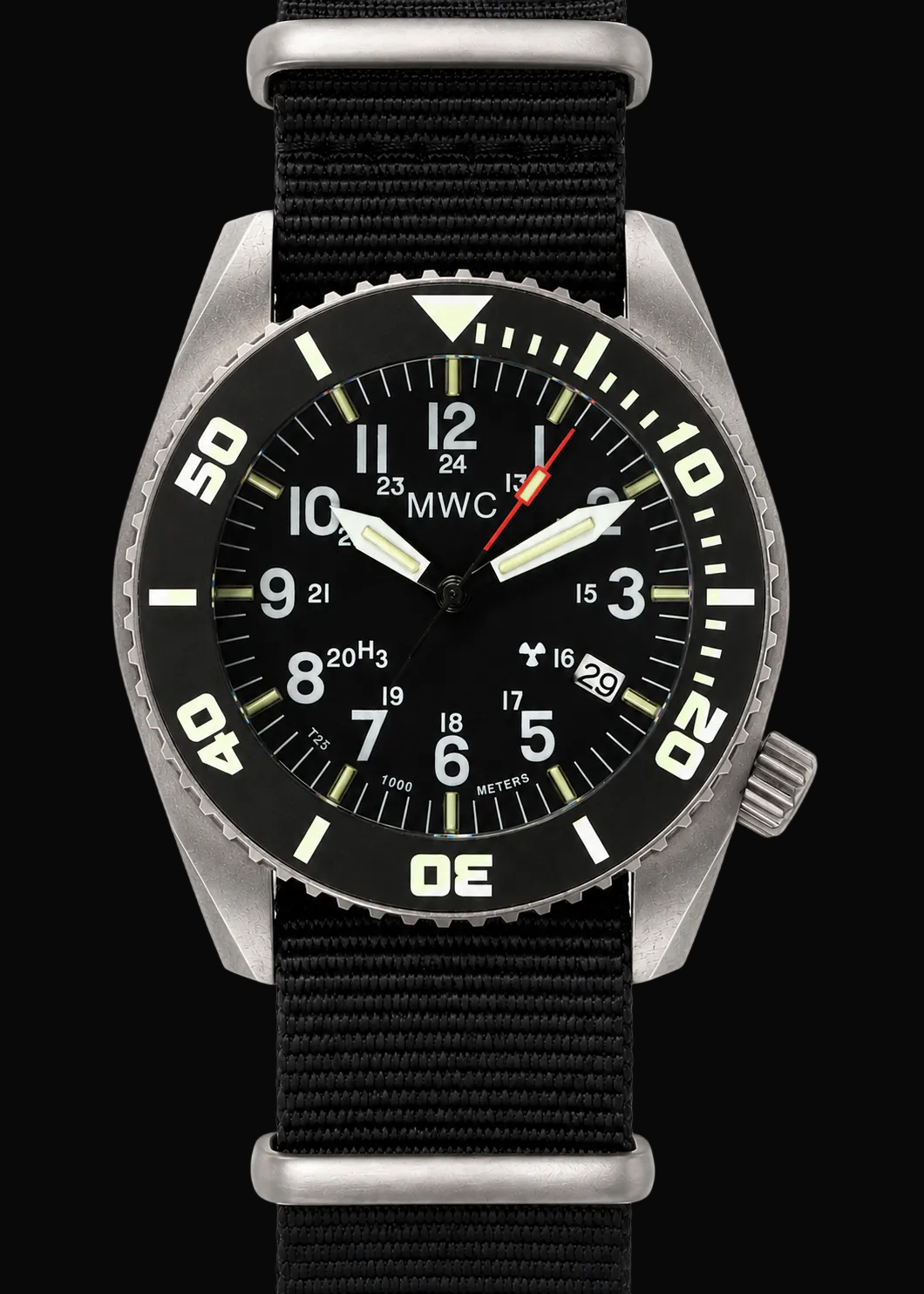 MWC "Depthmaster" 100atm / 3,280ft / 1000m Water Resistant Military Divers Watch in a Titanium Case with GTLS and Helium Valve (Automatic)