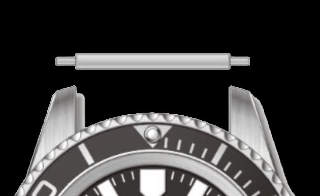 10 x 18mm, 20mm, 22mm or 24mm Watch Pins Designed to Create the Appearance of a Military Watch with Fixed Solid Bars