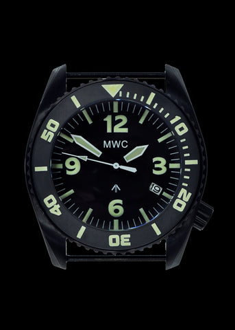 MWC "Depthmaster" 100atm / 3,280ft / 1000m Water Resistant Military Divers Watch in PVD Stainless Steel Case with Helium Valve (Quartz)