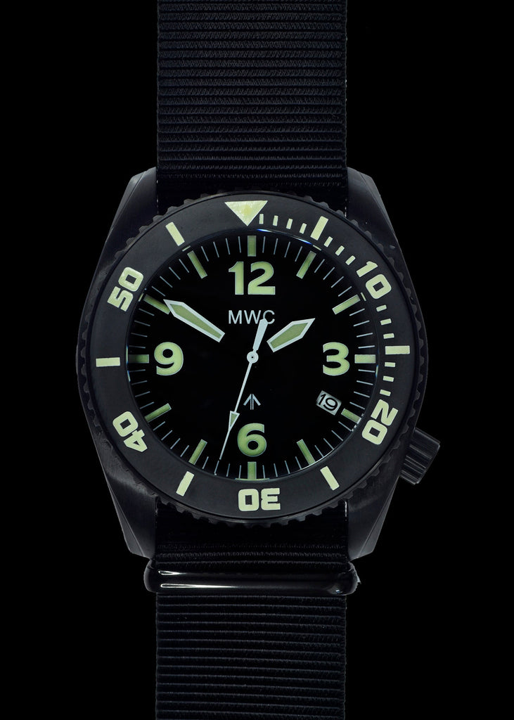 MWC "Depthmaster" 100atm / 3,280ft / 1000m Water Resistant Military Divers Watch in PVD Stainless Steel Case with Helium Valve (Automatic)