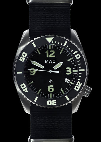 MWC "Depthmaster" 100atm / 3,280ft / 1000m Water Resistant Military Divers Watch in Stainless Steel Case with Helium Valve (Quartz)