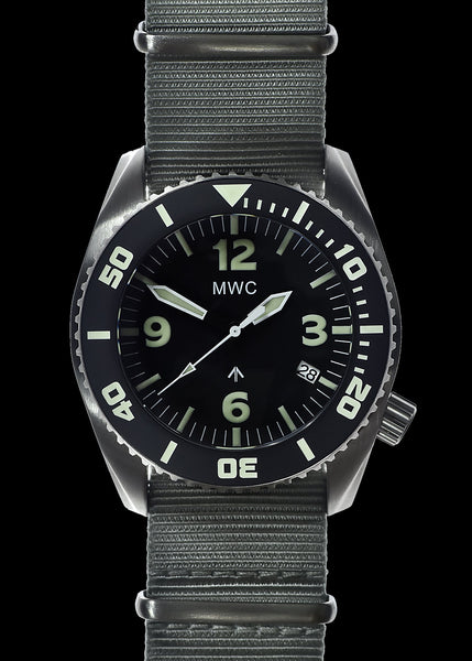 MWC "Depthmaster" 100atm / 3,280ft / 1000m Water Resistant Military Divers Watch in Stainless Steel Case with Helium Valve (Quartz)