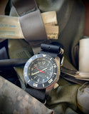MWC "Depthmaster" 100atm / 3,280ft / 1000m Water Resistant Military Divers Watch in a Stainless Steel Case with GTLS and Helium Valve (10 Year Battery Life)