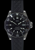 MWC 100atm / 3,280ft / 1000m Water Resistant Divers Watch in Stainless Steel Case with Helium Valve on Silicon Strap / 100% Swiss Made with a Sellita SW200 26 Jewel Automatic Movement