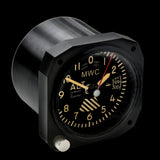 Limited Edition Replica Altimeter Instrument Desk Clock With Retro Dial in Matt Black Finish