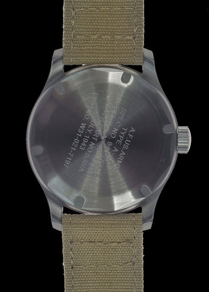 A-11 1940s WWII Pattern Military Watch (Automatic) Brushed Steel Finish with 100m Water Resistance and Sapphire Crystal