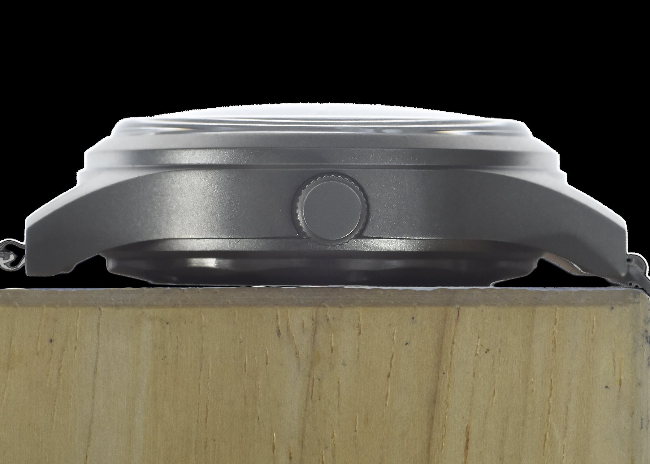 A-17 U.S 1950s Korean War Pattern Automatic 100m Water Resistant Military Watch with Shatter and Scratch Resistant Box Sapphire Crystal on a Retro Stainless Steel "Bonklip" Bracelet with a Black Military Webbing Strap