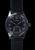 Aeschbach WW2 Pattern German Wehrmacht & Luftwaffe Dienstuhr (Army/Airforce Service Watch) with Sapphire Box Crystal and a 21 Jewel Automatic Mechanical Movement