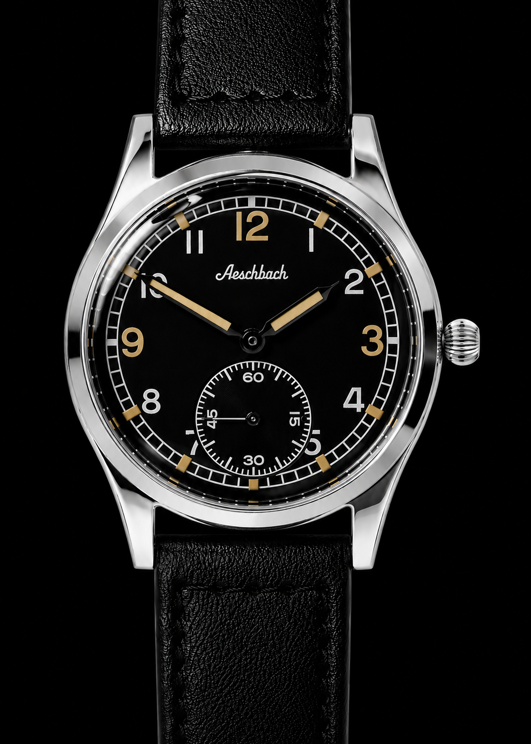 Aeschbach WW2 Pattern German Wehrmacht & Luftwaffe Dienstuhr (Army/Airforce Service Watch) with 21 Jewel Automatic Mechanical Movement