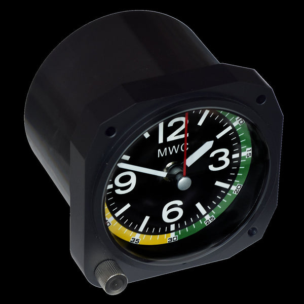 Limited Edition Replica Airspeed Indicator Cockpit / Desk Clock in Matt Black Finish