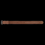 20mm Brown Leather NATO Military Watch Strap