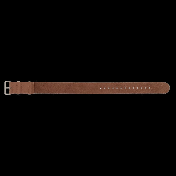20mm Brown Leather NATO Military Watch Strap