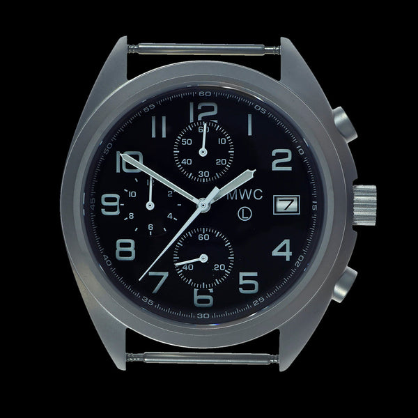 MWC NATO Pattern Stainless Steel Hybrid Military Pilots Chronograph with Sapphire Crystal