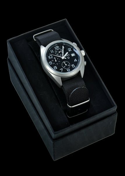 MWC NATO Pattern Stainless Steel Hybrid Military Pilots Chronograph with Sapphire Crystal