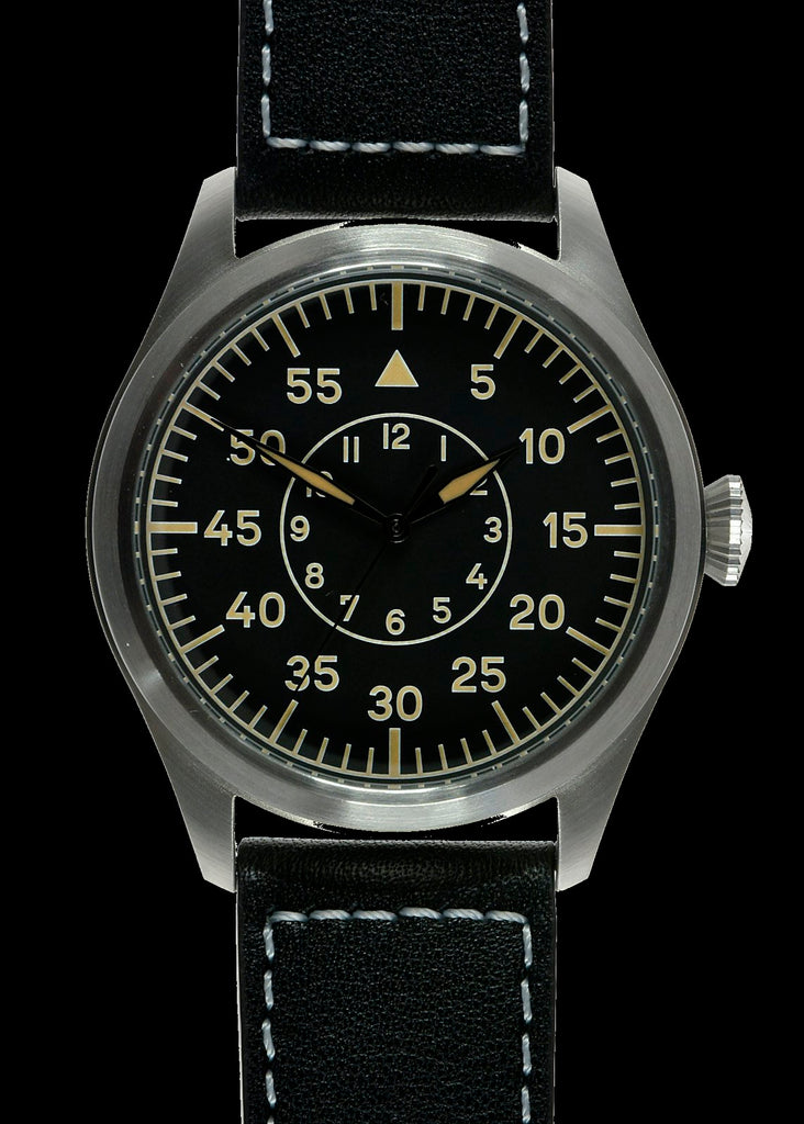 MWC Classic 46mm Limited Edition XL Luftwaffe Pattern Military Aviators Watch (Retro Dial Version) with Sapphire Crystal