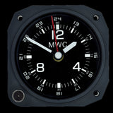 Limited Edition Replica Cockpit / Desk Clock in Matt Black Finish