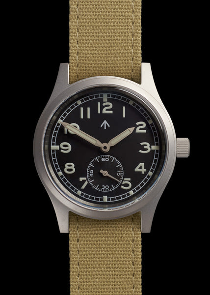 MWC 1940s/1950s "Dirty Dozen" Pattern General Service Watch with a 31 Jewel Swiss Sellita SW260 Automatic Movement and a Domed Vintage Box Sapphire Crystal