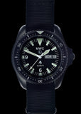 MWC 1999-2001 Pattern Quartz Day/Date Military Divers Watch in Covert Black PVD with Sapphire Crystal