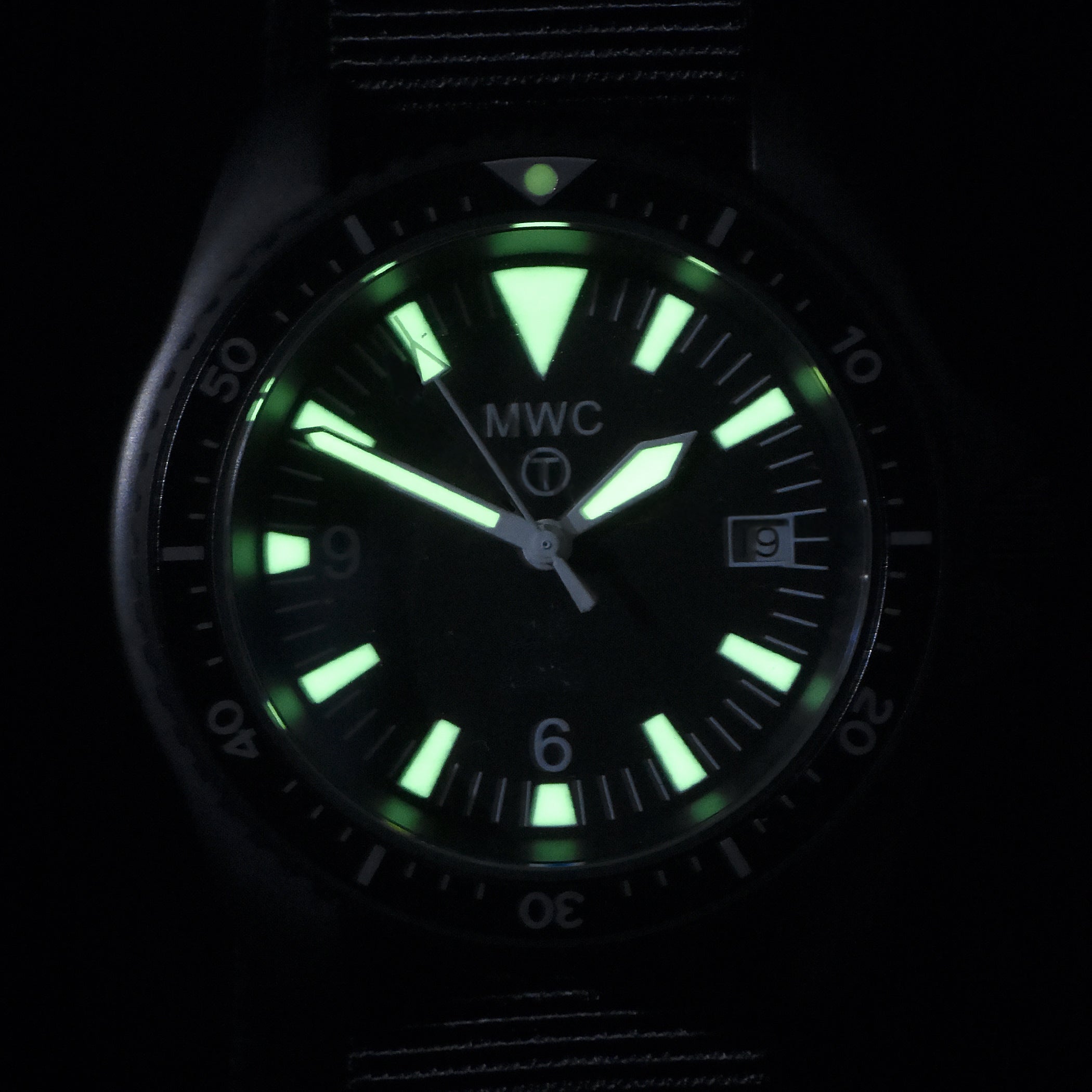 Current NATO Pattern Quartz Military Divers Watch with Sapphire Crystal and 10 Year Battery Life and Ceramic Bezel - NATO STOCK NUMBER NSN 6645-99-157-3496