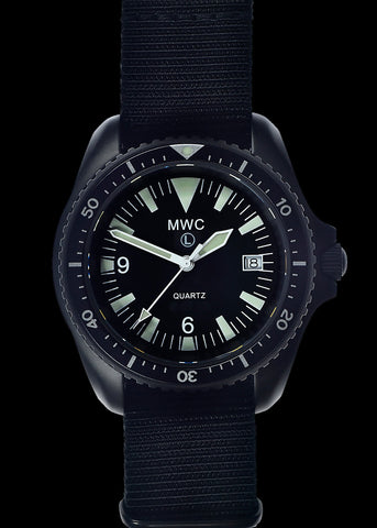 MWC 24 Jewel 1982 Pattern 300m Automatic Military Divers Watch with Sapphire Crystal on a Matching Stainless Steel Bracelet (Date Version)