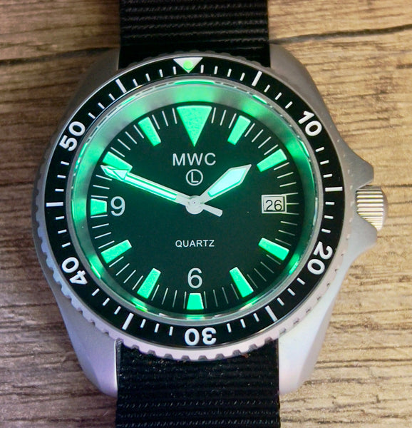 Current NATO Pattern Quartz Military Divers Watch with Ceramic Bezel Insert, Sapphire Crystal and 10 Year Battery Life - NATO STOCK NUMBER NSN 6645-99-157-3496