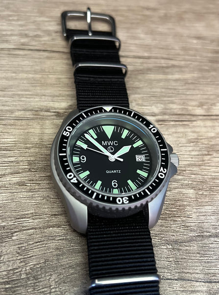 Current NATO Pattern Quartz Military Divers Watch with Ceramic Bezel Insert, Sapphire Crystal and 10 Year Battery Life - NATO STOCK NUMBER NSN 6645-99-157-3496