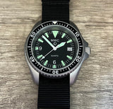 Current NATO Pattern Quartz Military Divers Watch with Ceramic Bezel Insert, Sapphire Crystal and 10 Year Battery Life - NATO STOCK NUMBER NSN 6645-99-157-3496