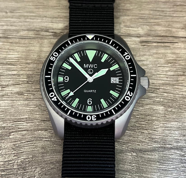 Current NATO Pattern Quartz Military Divers Watch with Ceramic Bezel Insert, Sapphire Crystal and 10 Year Battery Life - NATO STOCK NUMBER NSN 6645-99-157-3496
