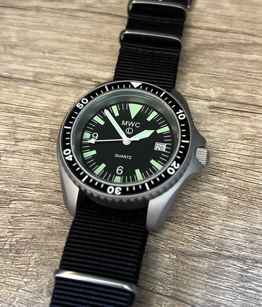 Current NATO Pattern Quartz Military Divers Watch with Ceramic Bezel Insert, Sapphire Crystal and 10 Year Battery Life - NATO STOCK NUMBER NSN 6645-99-157-3496