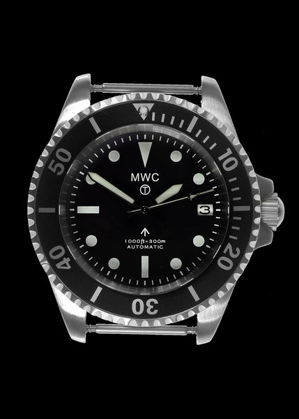 MWC 24 Jewel 1982 Pattern 300m Automatic Military Divers Watch with Sapphire Crystal on a NATO Webbing Strap (Date Version)