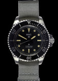 MWC 24 Jewel 1982 Pattern 300m Automatic Military Divers Watch with Sapphire Crystal on a NATO Webbing Strap (Non Date Version)