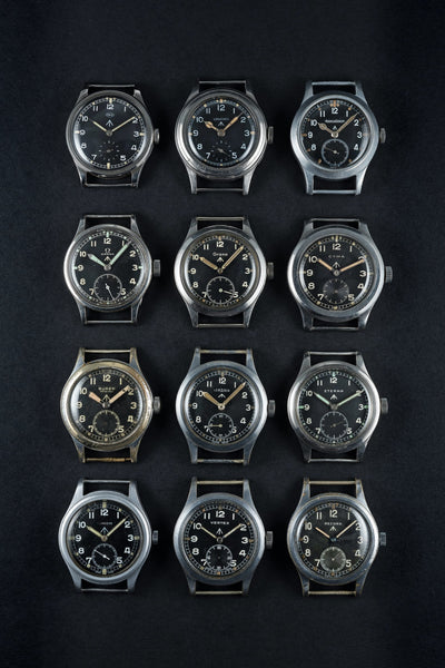 MWC 1940s/1950s "Dirty Dozen" Pattern General Service Watch with a 31 Jewel Swiss Sellita SW260 Automatic Movement and a Domed Vintage Box Sapphire Crystal