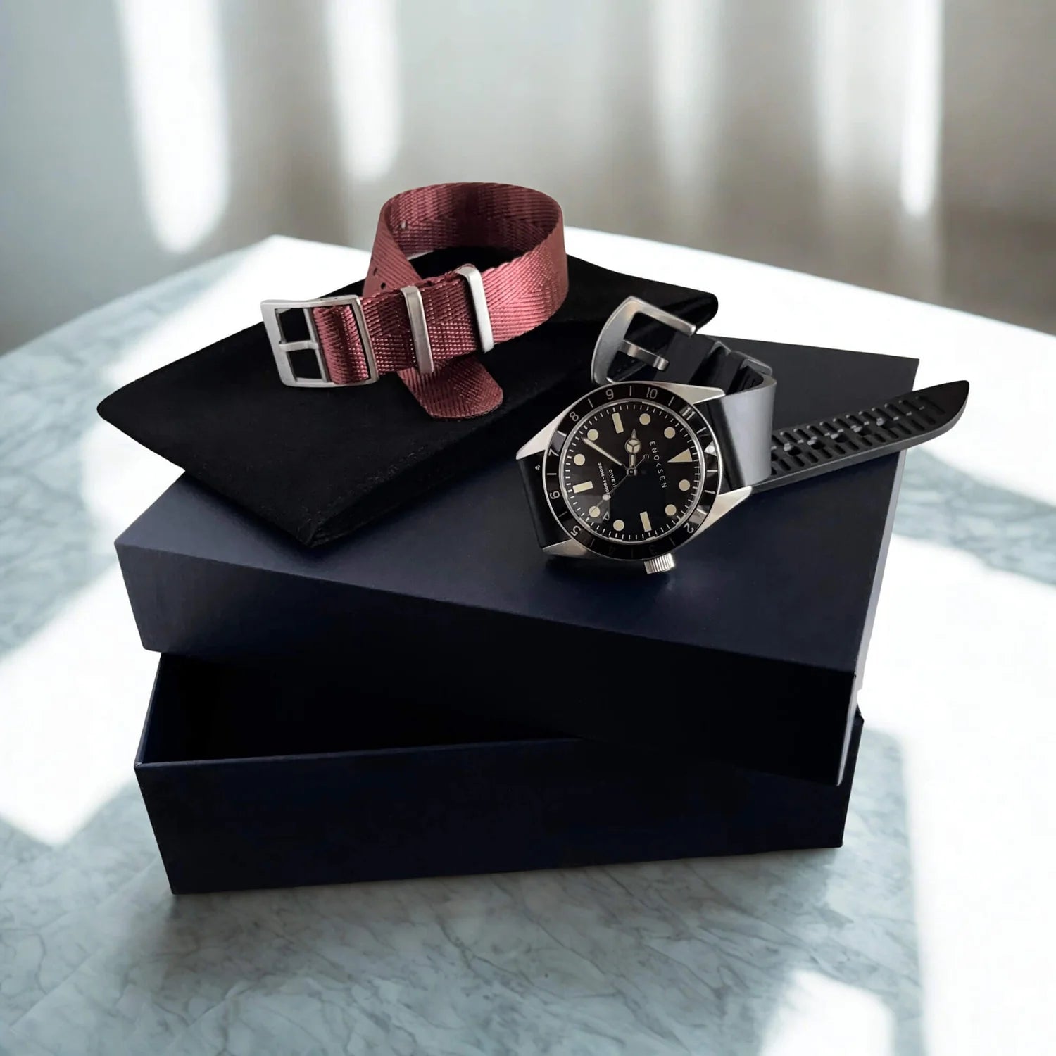 Enoksen Automatic Dive Watch - Black Dial Edition ◇ 39mm
