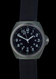 Replica MIL-W-46374C 1980s U.S pattern Military Watch  in Olive Drab on a Nylon Webbing Strap