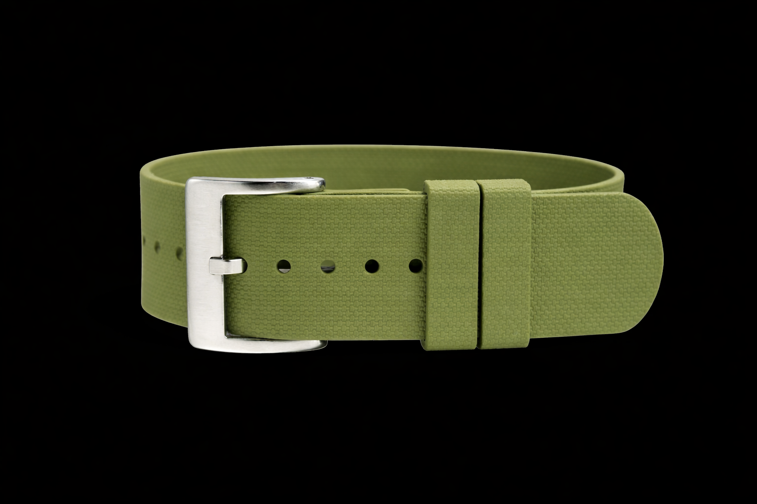 Green 20mm FKM Rubber Strap with Quick Release Feature for Fast and Easy Fitting and Removal