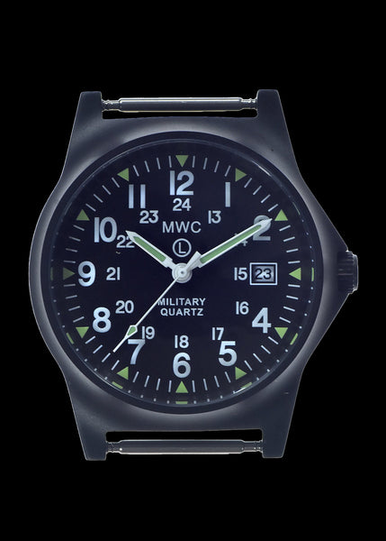 MWC G10LM 12/24 Cover Non Reflective Black PVD Military Watch