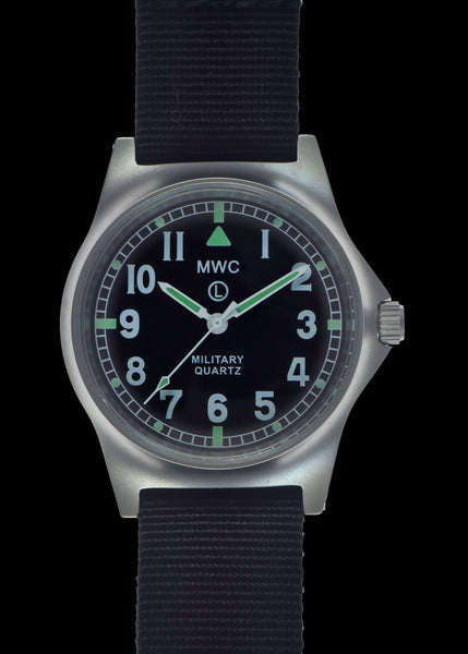 MWC G10 LM Stainless Steel Military Watch Non Date (Black NATO Strap)