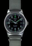 MWC G10 LM Stainless Steel Military Watch (Grey Strap) With Date Window