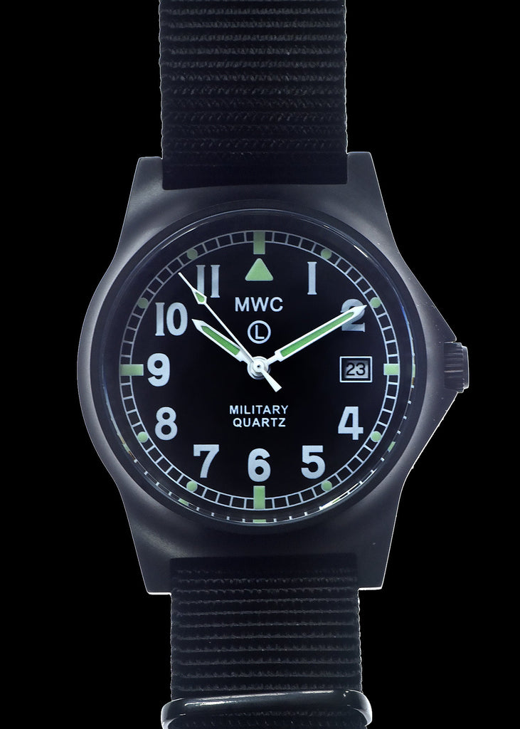 MWC G10LM European Pattern Military Watch in Covert Non Reflective Black PVD Steel