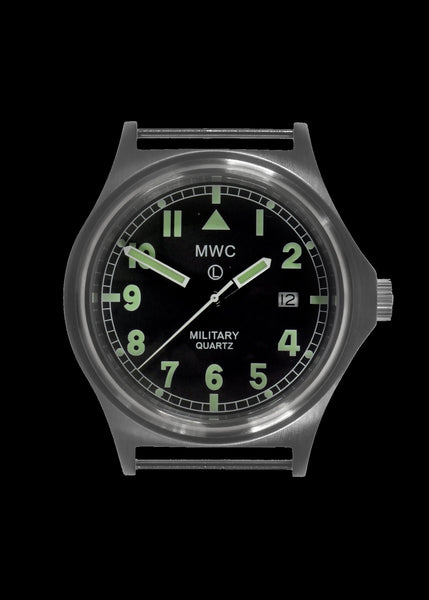 MWC G10 50m (165ft) Water Resistant NATO Pattern Military Watch with Satin Case Finish, Fixed Strap Bars and 60 Month Battery Life