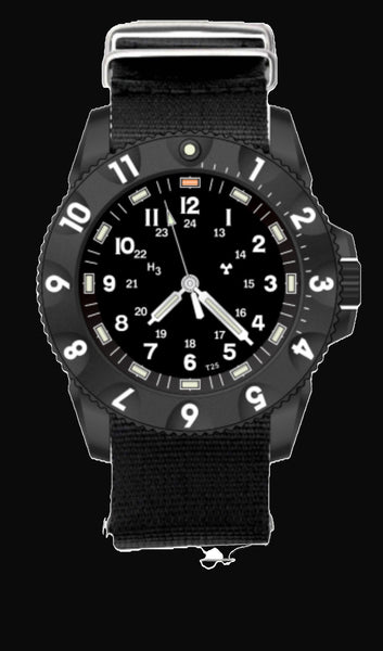 MWC P656 2025 Model PVD Tactical Series Watch with GTLS Tritium, Sapphire Crystal and Ten Year Battery Life (Non Date Version)