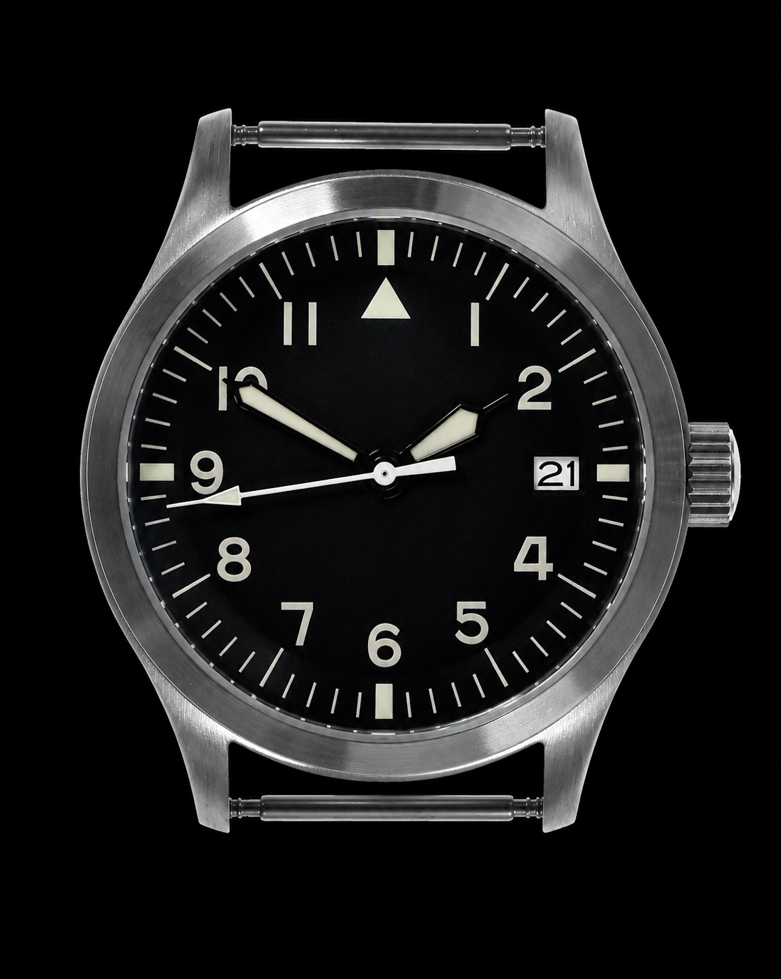 MWC Mk III Stainless Steel 1950's Pattern 100m Water Resistant Automatic Military Watch with Sapphire Crystal (Unbranded Variant)