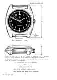 MWC W10 1970s Pattern (Unbranded Dial) 24 Jewel Automatic Military Watch with 100m Water Resistance