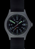 MWC GMT (Dual Time Zone) Water resistant Military Watch in Stainless Steel Case with Screw Crown