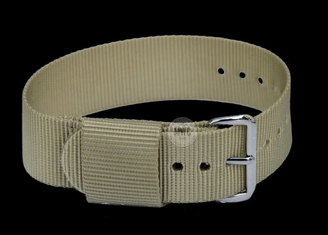 20mm Ribbed Army Green NATO Military Watch Strap