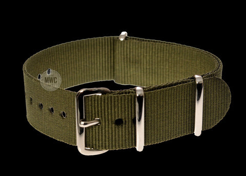 18mm Olive NATO Military Watch Strap